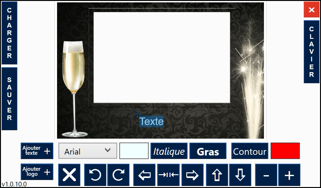 Ecran de composition Card Editor